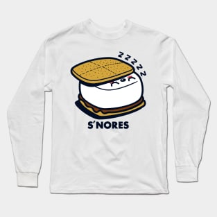 S'nores Cute Funny Kawaii Smores Snoring Sleeping Long Sleeve T-Shirt